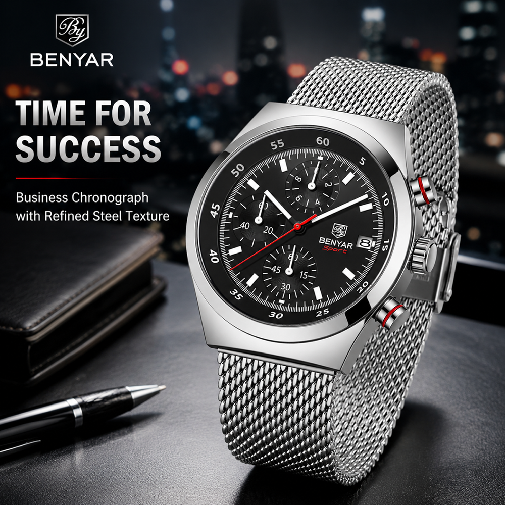 BENYAR Top Luxury Brand Men's  - مراجعة Accessories With Watch وسعره