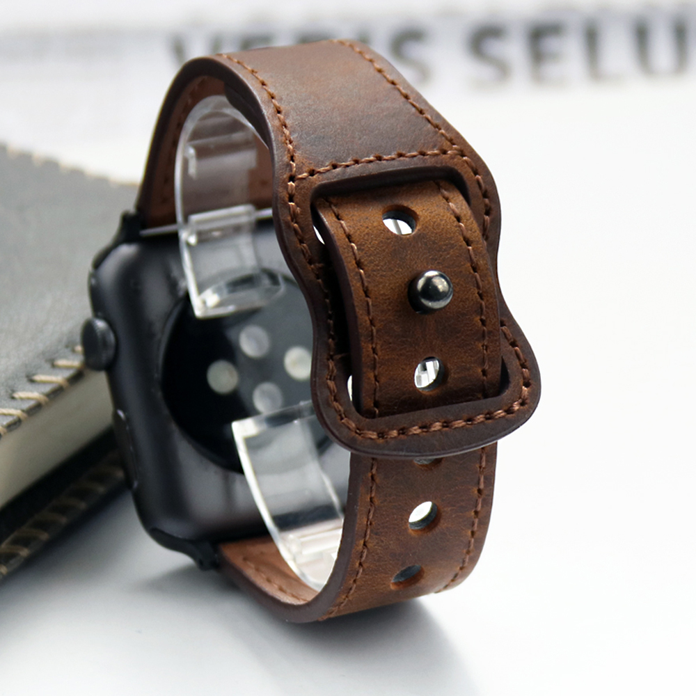 Genuine Leather Correa Strap f - مراجعة Smartwatch Accessories Shop وسعره