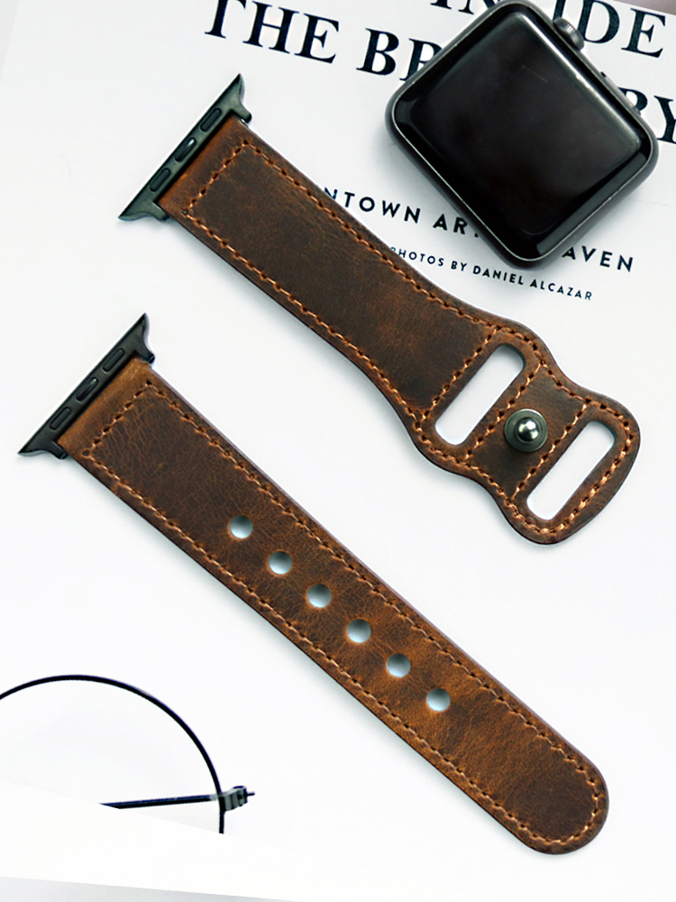 Genuine Leather Correa Strap f - مراجعة Smartwatch Accessories Shop وسعره
