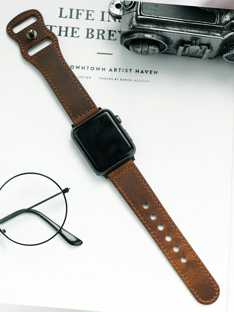 Genuine Leather Correa Strap f - مراجعة Smartwatch Accessories Shop وسعره
